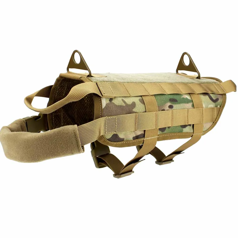Tactical Police Dog Military Vest Service Canine Molle Harness Wear | Дом и сад