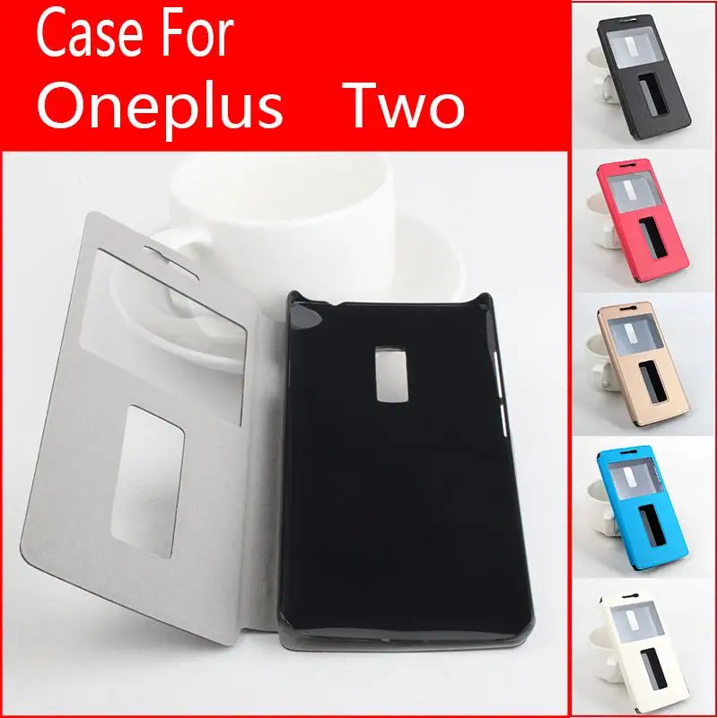 В наличии! Oneplus two 2 Чехол с открытым окном откидной A2001 smart wake up lether чехол задняя