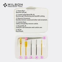 k1 carbide nail drill bits kit 6pcs wilson carbide nail drill bit