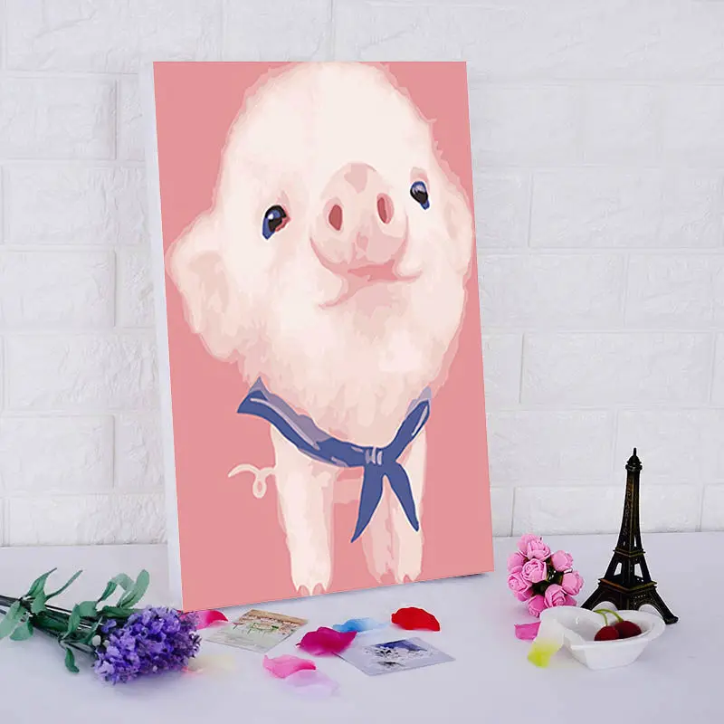 Картина маслом сделай сам цифровой Пингвин модульный для раскрашивания по