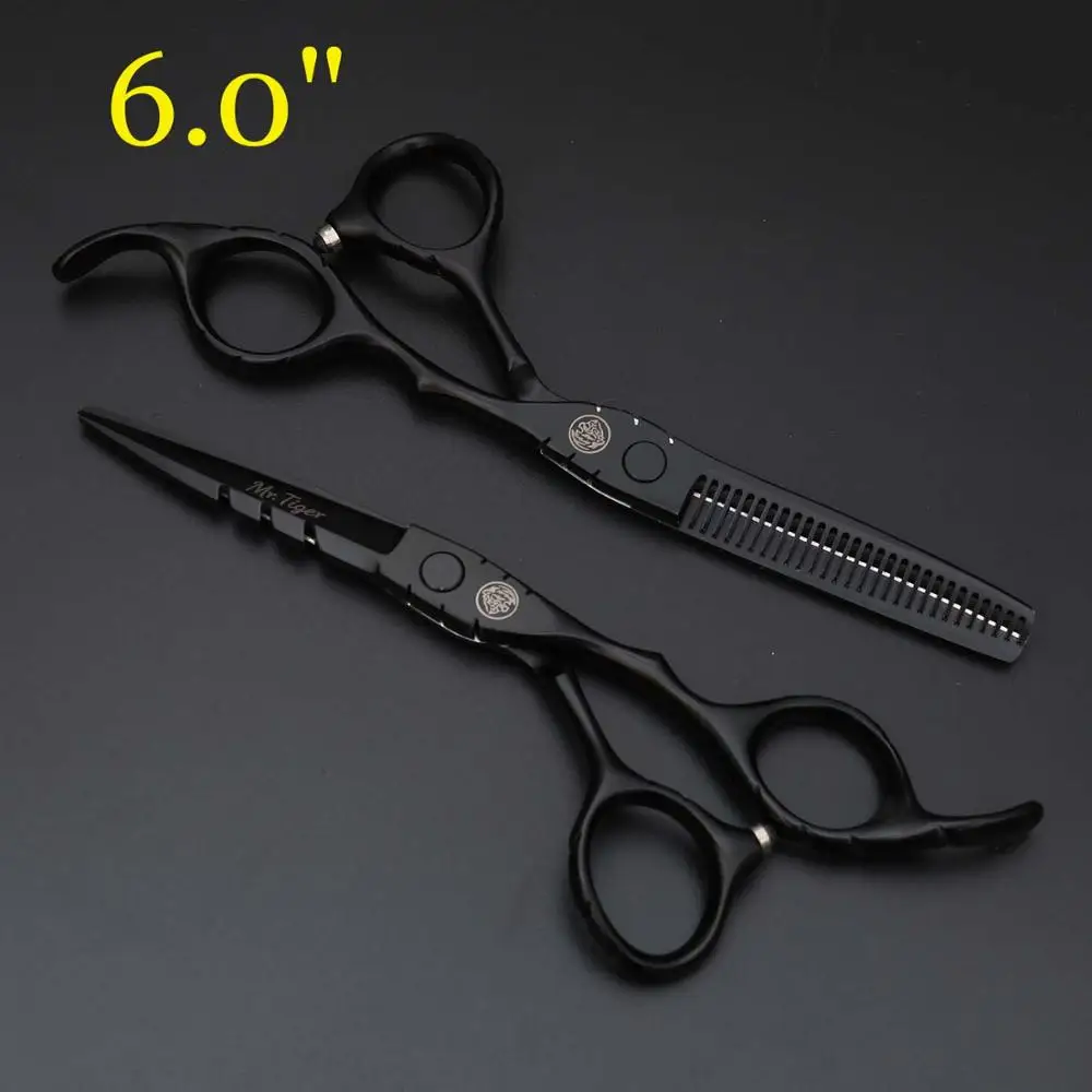 2 scissors Япония 5,5/6,0 Горячие Профессиональные парикмахерские ножницы, парикмахерские ножницы, набор для стрижки волос, парикмахерские ножницы для прореживания, салонный инструмент - Цвет: 2 scissors