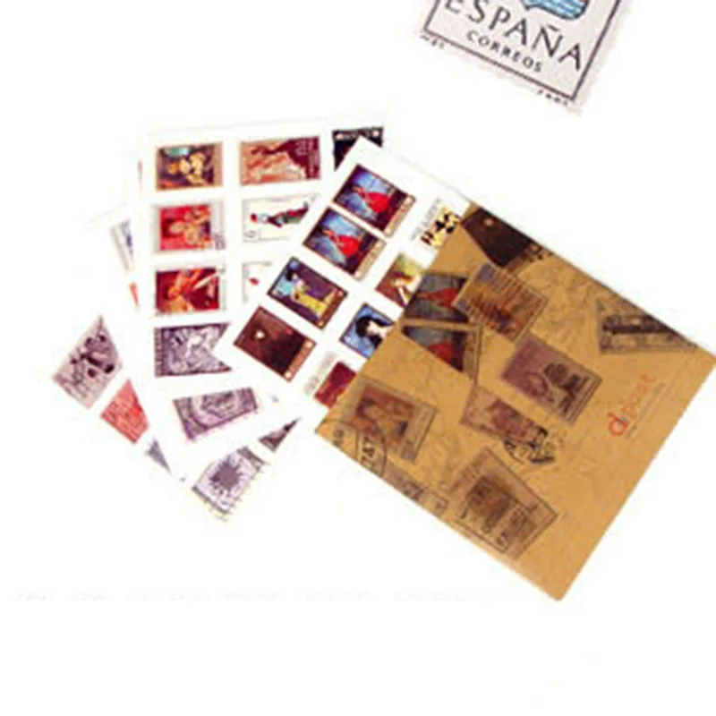 6 листов/сумка Винтаж ретро Европа Путешествия штамп наклейки Sticky Бумага для