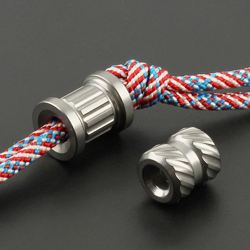 Серый титановый сплав TC4 нож бисер EDC инструмент DIY римская колонна Паракорд шарик