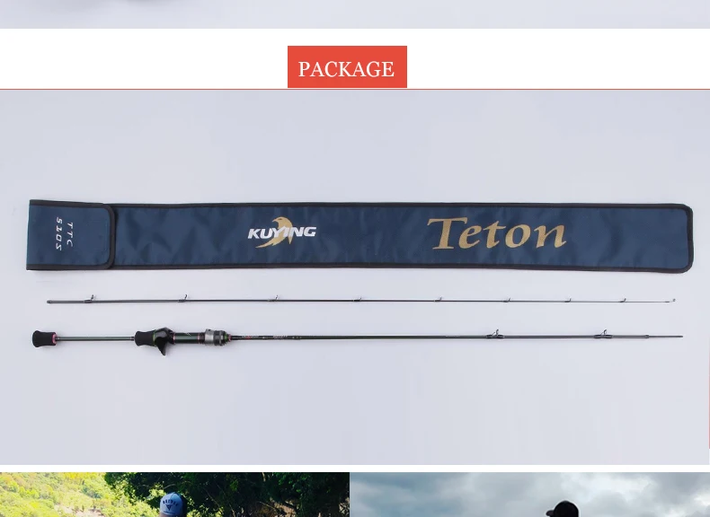 KUYING Teton 1,75 м 5'1" углеродное спиннинговое литье поток быстрая скорость действие Мягкая приманка Удочка палка трость 0,3-3 г приманка