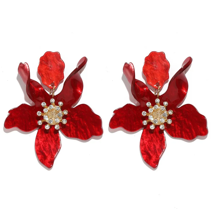 

Earrings For Women Korean Earrings Female Pendientes Mujer Moda 2018 Flower Big Drop Earring Jewelry Oorbellen Brinco Aretes