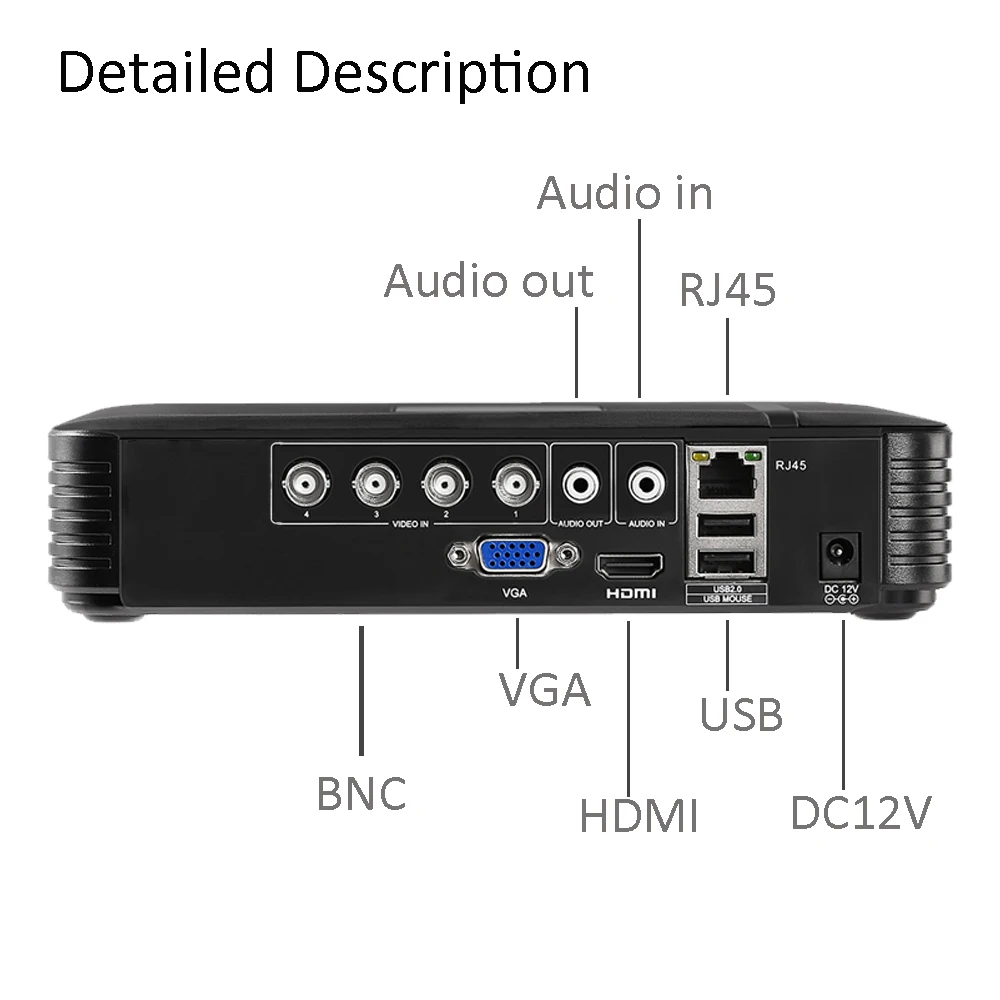 OUERTECH AHD CVI TVI IP CVBS 5 в 1 4CH CCTV Мини DVR 4MP поддержка 1 HDD ONVIF наблюдения цифровой видеорегистратор DVR