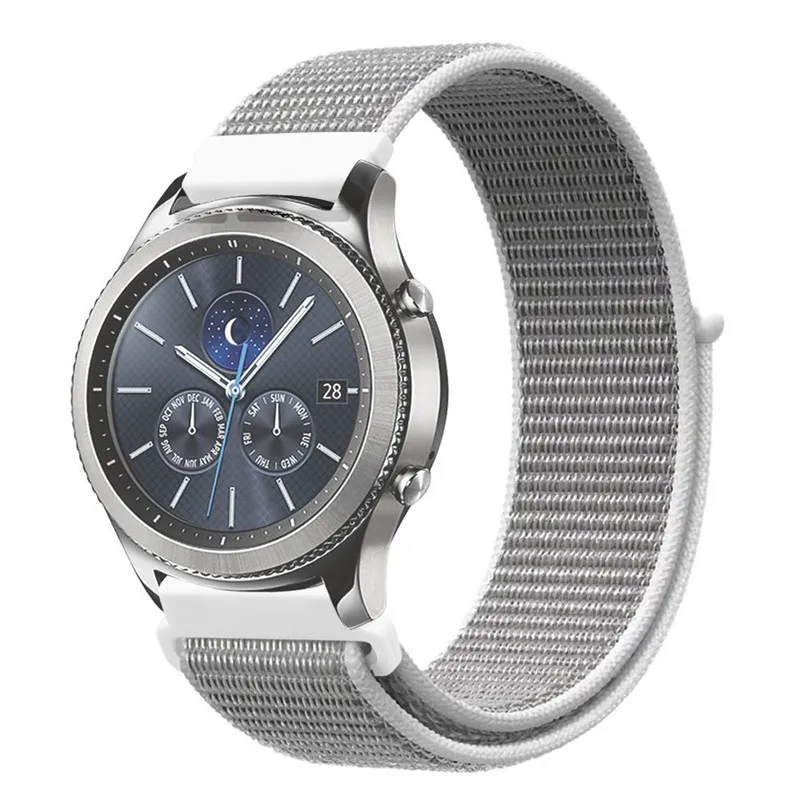 Ремешок нейлоновый спортивный для Samsung Gear S3 S2 Frontier Classic прочный тканевый браслет