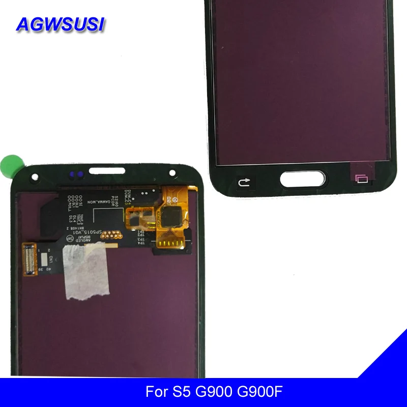Для Samsung Galaxy S5 G900 Регулируемый G900A G900P G900T G900V G900F ЖК-дисплей модуль + сенсорный экран