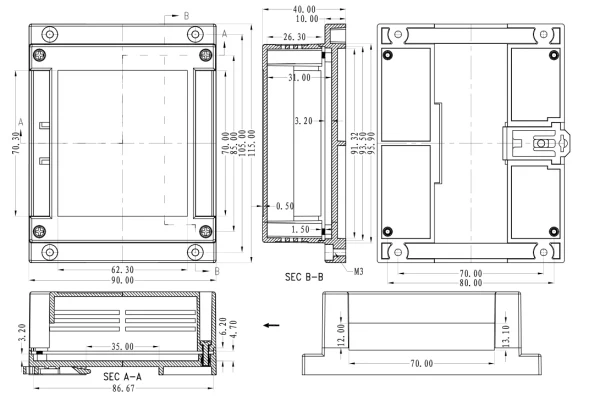 2 шт. Бесплатная доставка 115x90x40 мм переключатель управления материалом