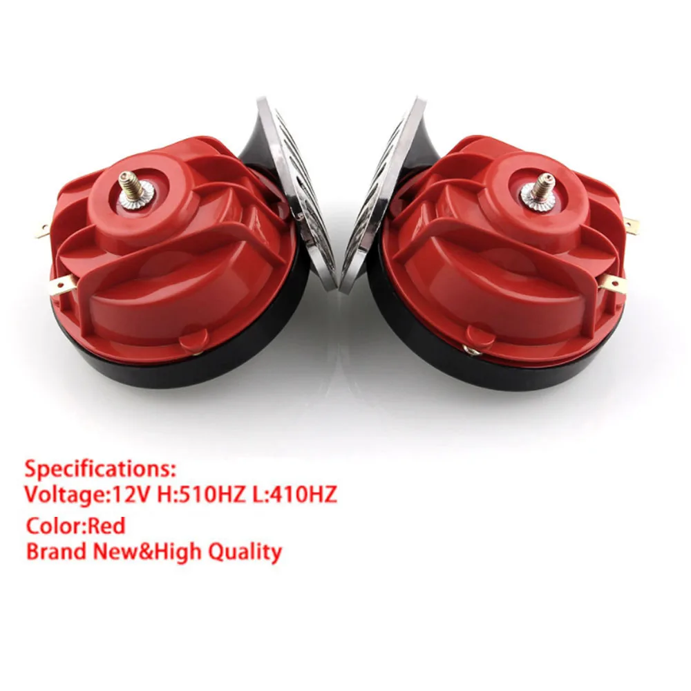 2x12 В красный Улитка воздушный Гудок с крышкой для автомобиля морской лодки
