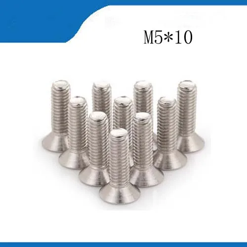 Бесплатная доставка 20 шт. M5 * 10 мм M5X10 316 плоские винты из нержавеющей стали
