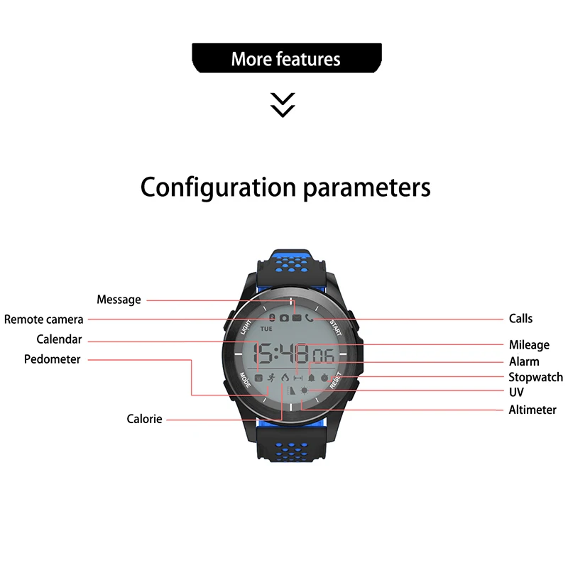 Спортивные умные часы для мужчин Bluetooth водонепроницаемые напоминающие о звонках