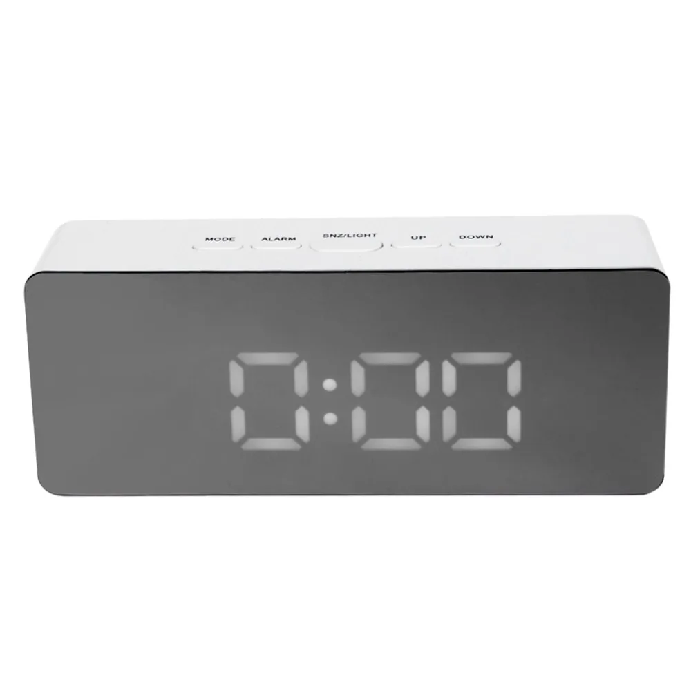 LED Smart Mirror Alarm Clock Multi-function Luminous Digital with Night Light | Дом и сад