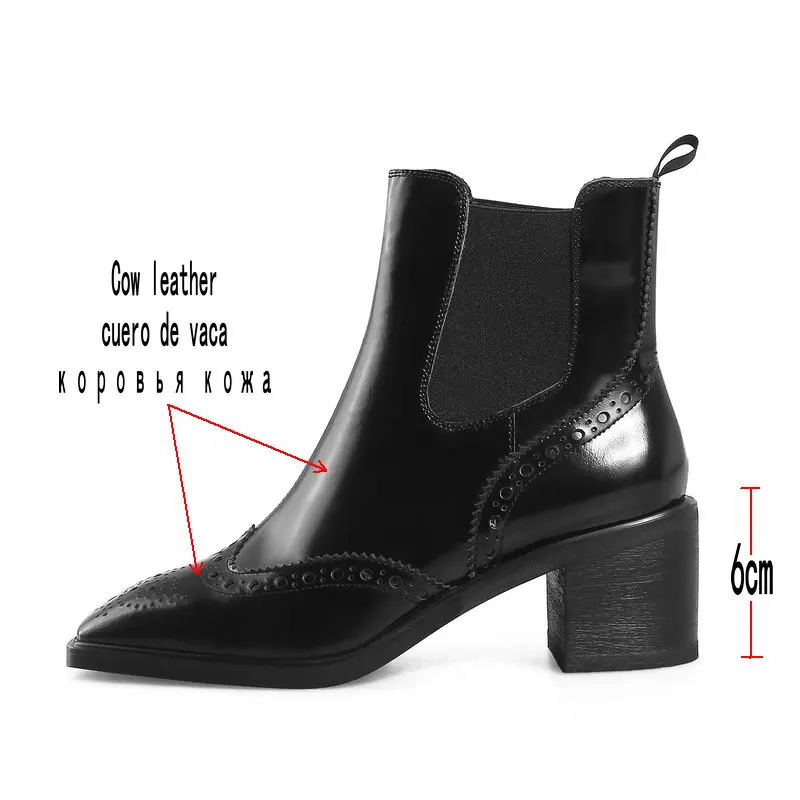 Модные Винтажные Роскошные полусапожки из натуральной кожи женские ботильоны с