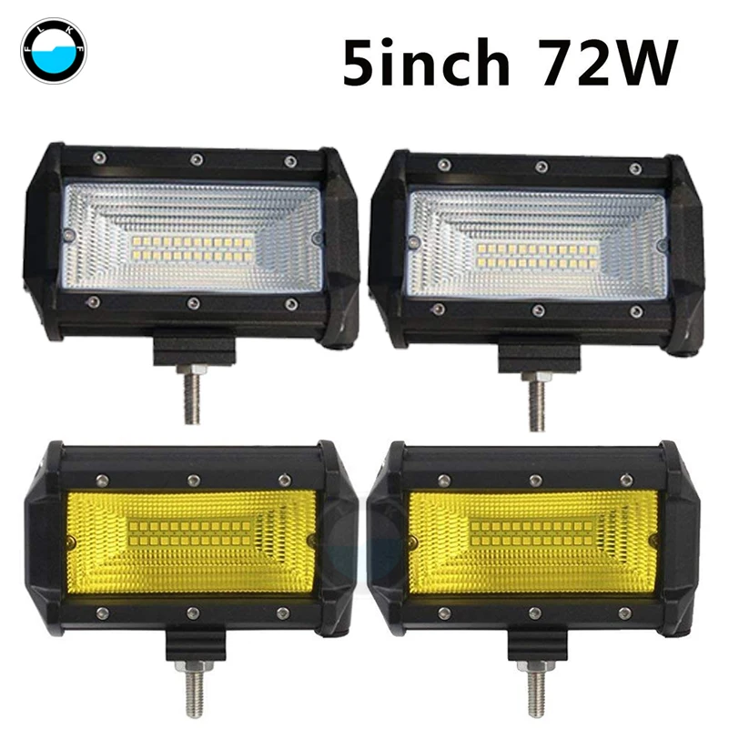 

2 шт. 5 дюймов 72 Вт Светодиодный прожектор рабосветильник для Jeep Ford Car Offroad 4x4 4WD ATV SUV UTV грузовик светодиодные балки