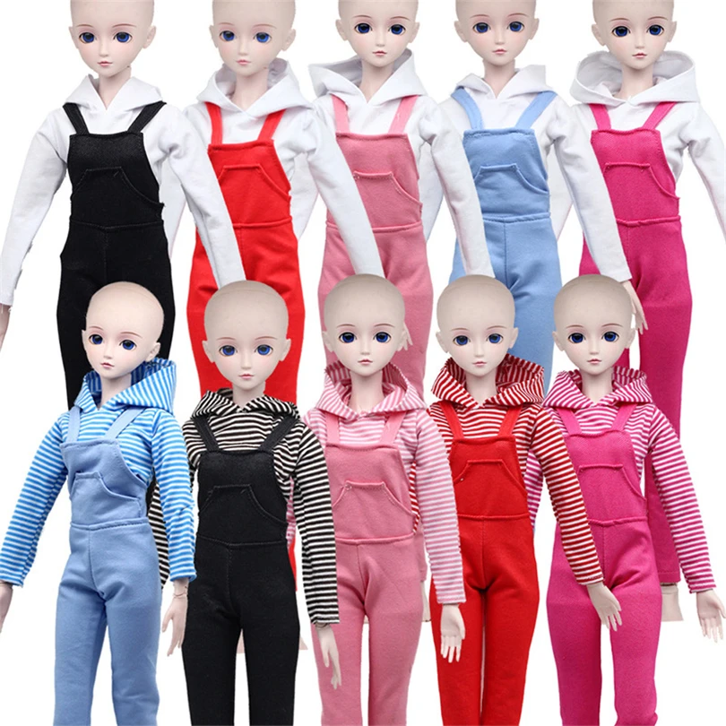 1 комплект подтяжки для кукол 1/3 BJD Одежда жакет штаны в полоску куклы 60 см игрушки