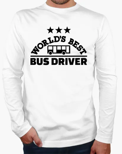 2017 зима Новый Приход Хлопка тройник homme де марка топы meilleur pilote de bus monde футболка С