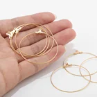 Серьги-гвоздики круглые из нержавеющей стали подвески для ушей, 4,0 см, принадлежности для сережек дюйма, 50 шт.