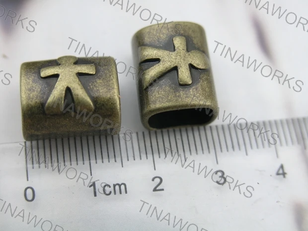 

FREE SHIPPING 20pcs Antique-Brass Spacer Findings For Licorice Leather 10.0x8.5mm--PAT133AB