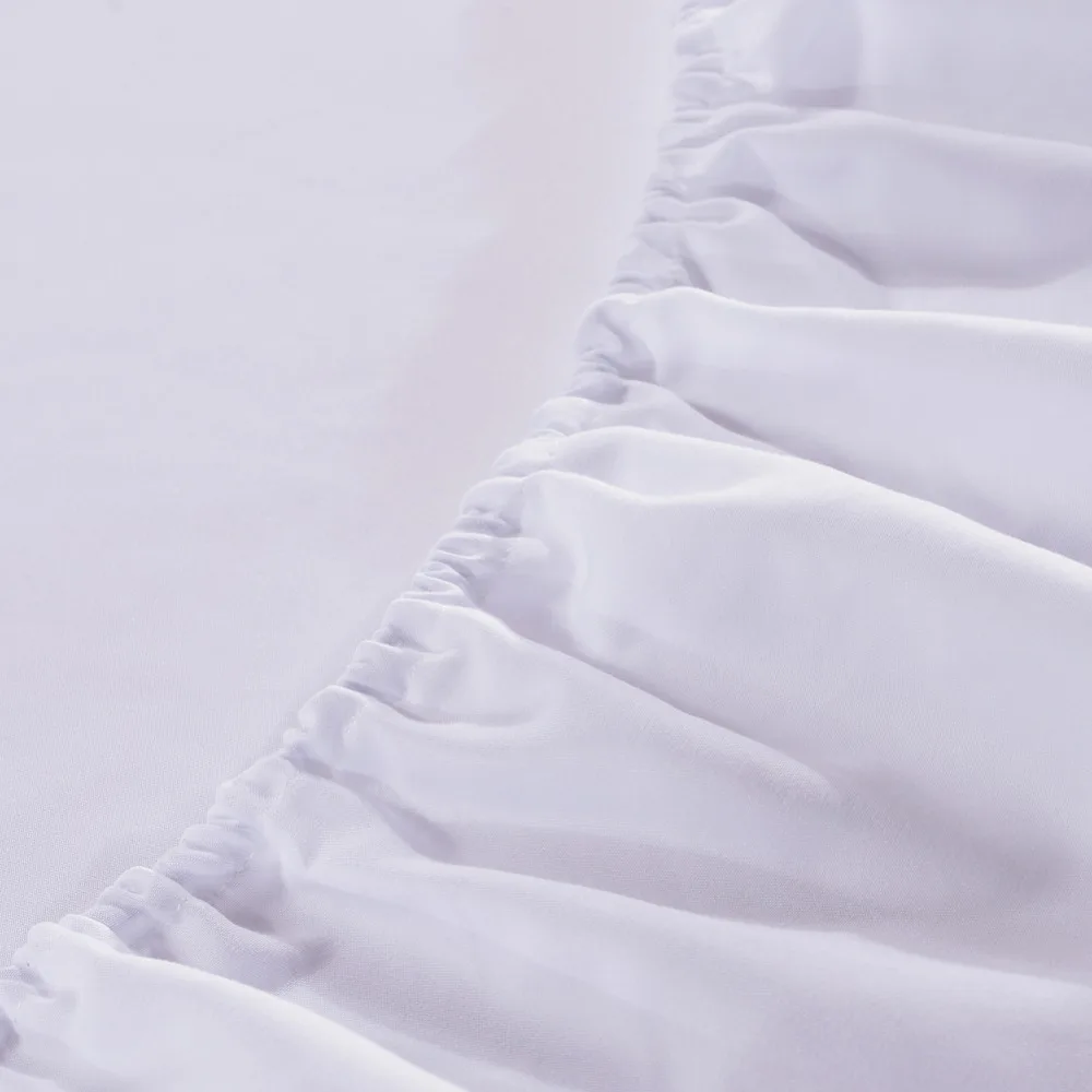 Solid Color Sanding Embroidery Bed Sheets Queen King Size Sheet Set 1 Piece Flat Fitted 2pcs Pillowcases | Дом и сад