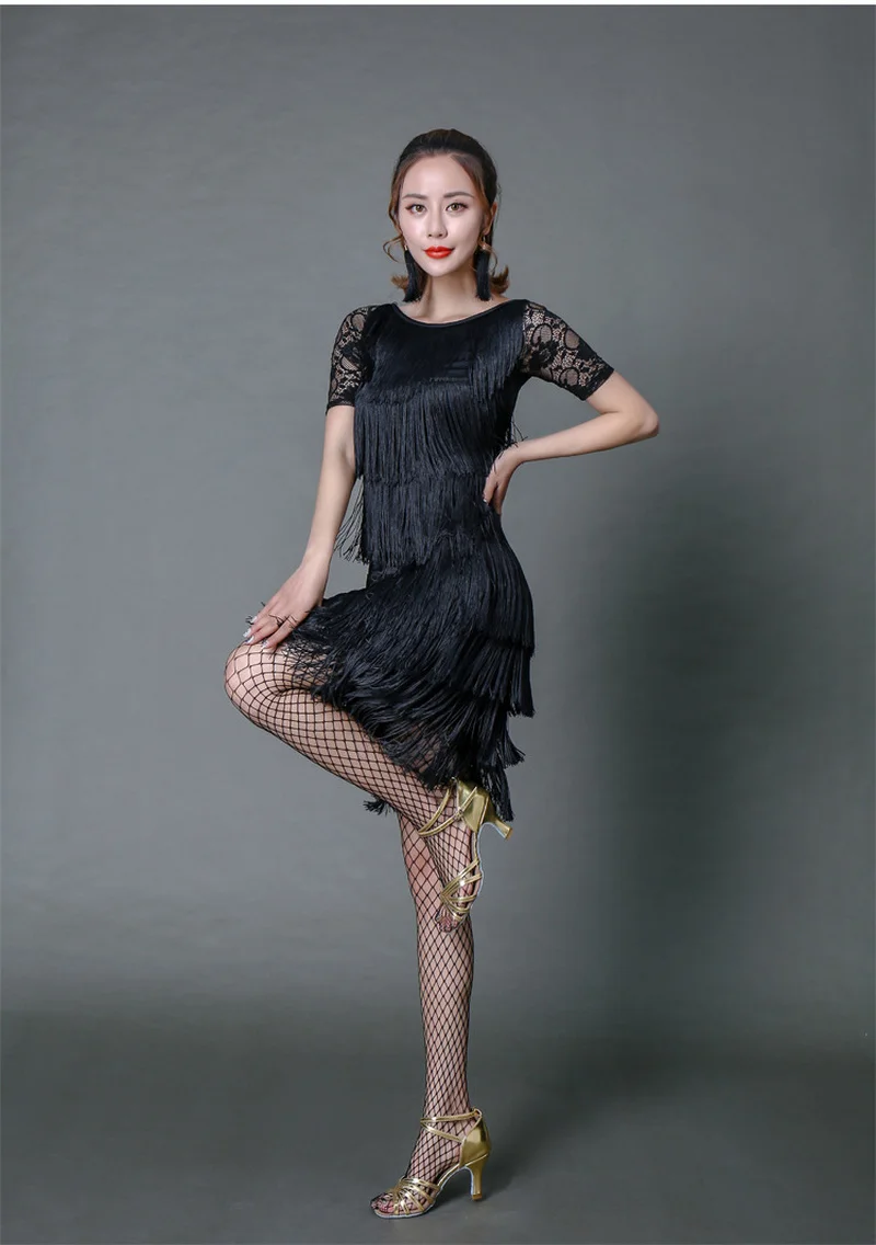 Womens Sexy Fringe Latin Dresses for Dancing Ballroom Tango Professional Lady Salsa Dancewear Rumba Samba Dance Costumes |