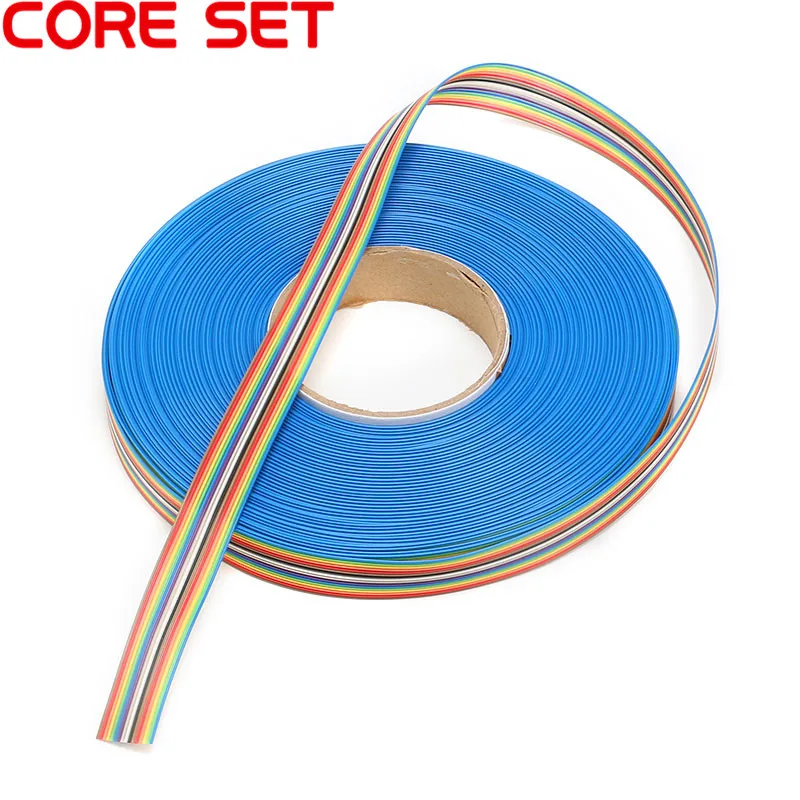 Плоский IDC ленточный Удлинительный кабель 1 м Rainbow DuPont Wire 10P 14P 16P 20P 26P 34P 40P 50P Pin с 27 мм