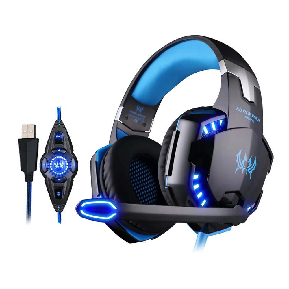 KOTION EACH G2200 USB 7 1 объемный звук вибрация игровые наушники компьютерная гарнитура