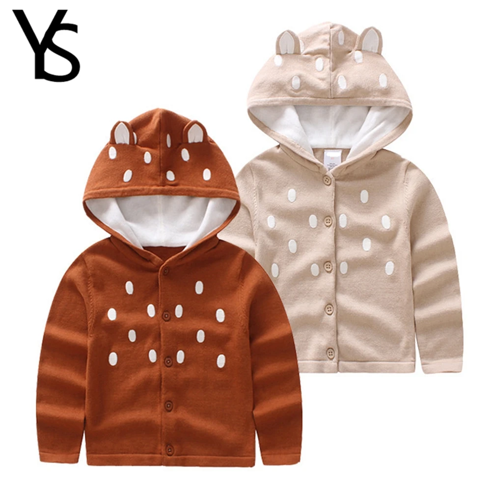 От 1 до 3 лет весенне осенний свитер для маленьких мальчиков и девочек пальто с