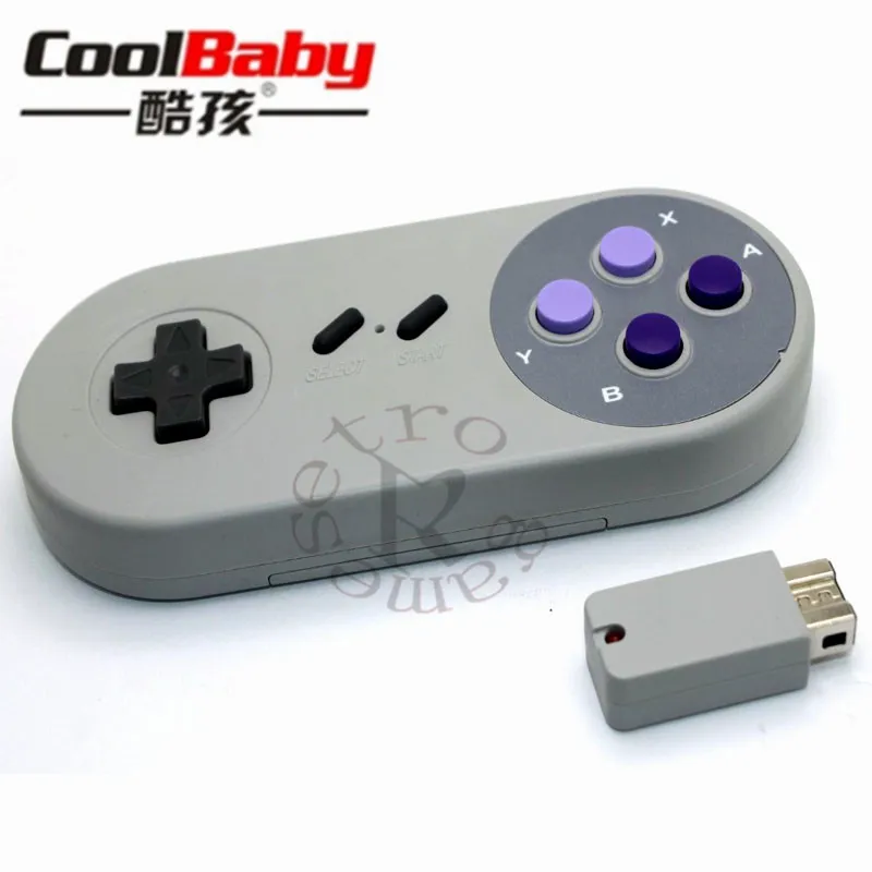 2 шт./лот беспроводной контроллер для Super Nes Mnini Classic Edition фиолетовая кнопка 4G
