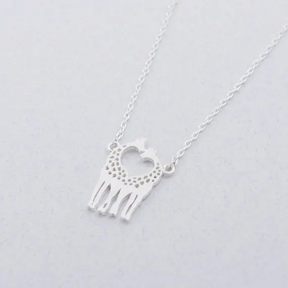 Ожерелье с подской от бренда Daisies милые влюбленные жирафы украшения маленькие