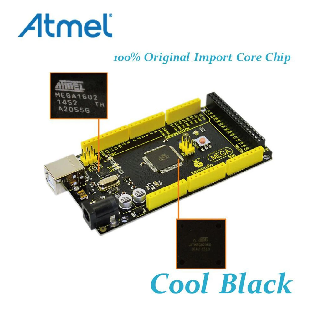 1 шт. Keyestudio MEGA 2560 R3 макетная плата+ 1 шт. USB кабель+ руководство для Arduino Mega