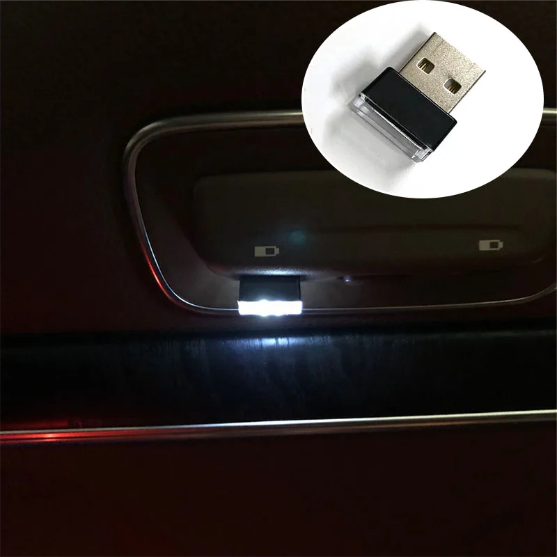 1 шт. Автомобильный дизайн USB атмосферный светодиодный светильник рь чехол для