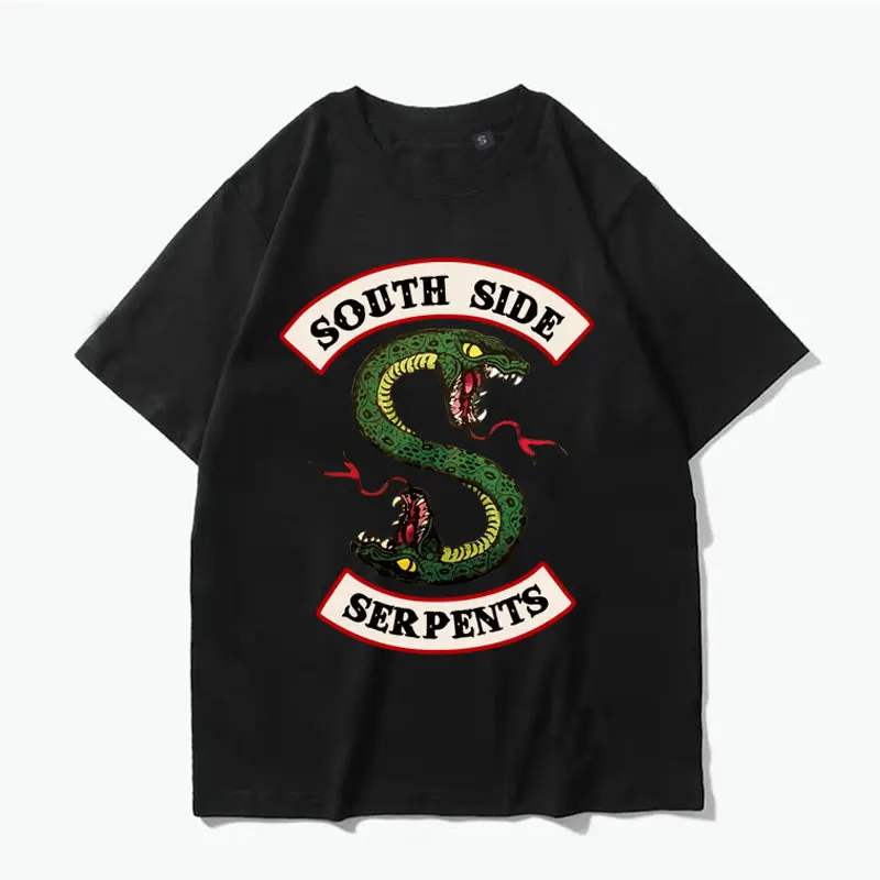 В стиле хип хоп &quotsouth side serpents&quot футболка для мужчин с коротким рукавом harajuku