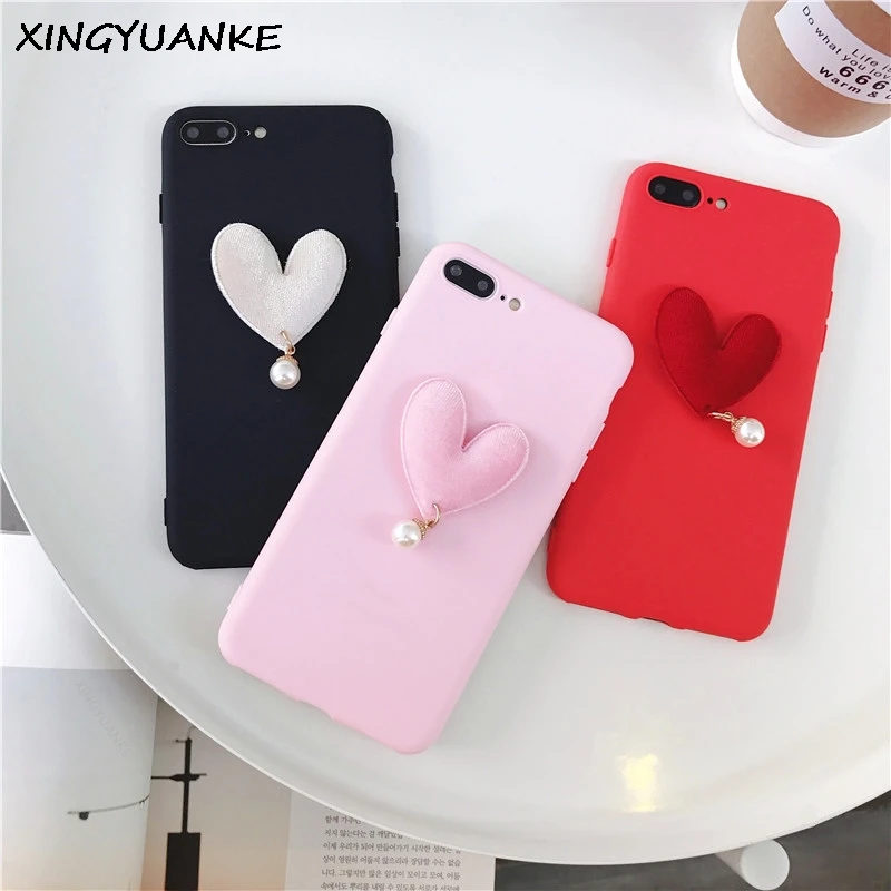 XINGYUANKE 3D Lovely Case For Samsung Galaxy J3 Pro Cute Love Heart Pearl Coque J5 J7 Silicone Cover |