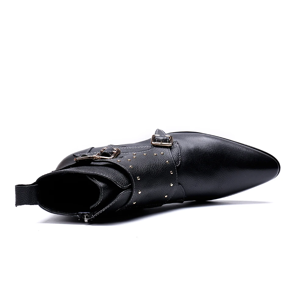 

Christia Bella Men Handmade Formal Party Short Boots British Style Fashion New Men Boots Zipper Men Classic Wedding Boots