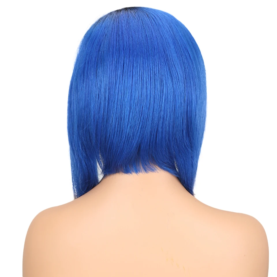 Гладкие человеческие волосы L часть боб парик Remy прямые парики бразильские