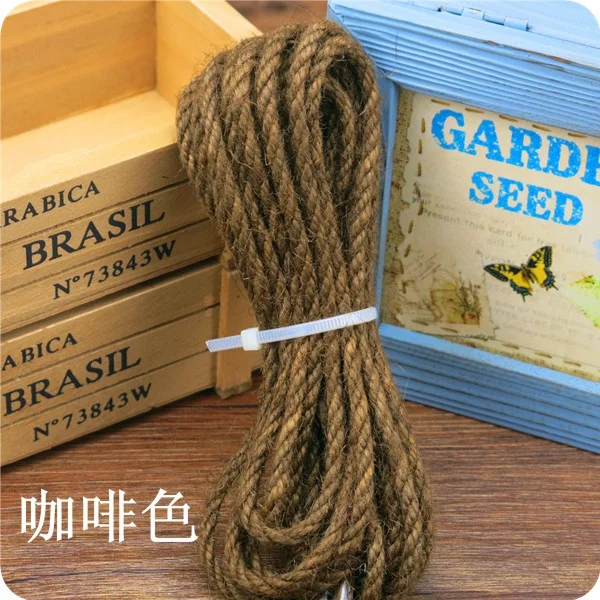 Brown Rope Игрушка для кошек, 10 метров, сизальная веревка диаметром 5 мм, для кошачьего дерева, цветная сизальная веревка - Цвет: Brown Rope