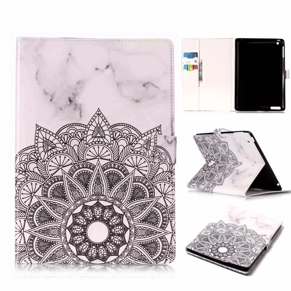 Чехол с крышкой и узором из искусственной кожи 9.7For ipad 2 для Apple 3 4 A1396 A1395 A1430 A1416 A1458