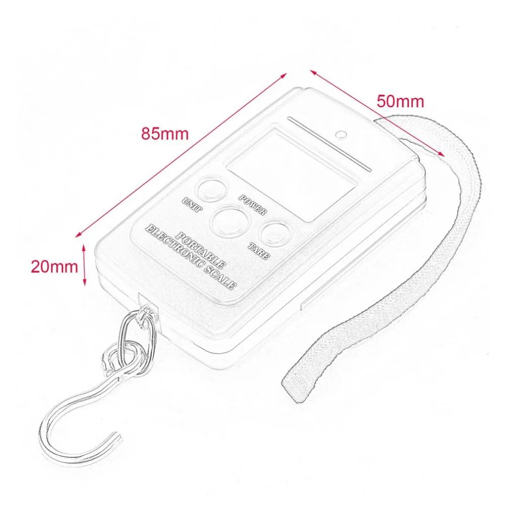 1 шт. 10 г 40 кг bilancia Pocket balanza цифровые карманные весы для багажа электронные Висячие