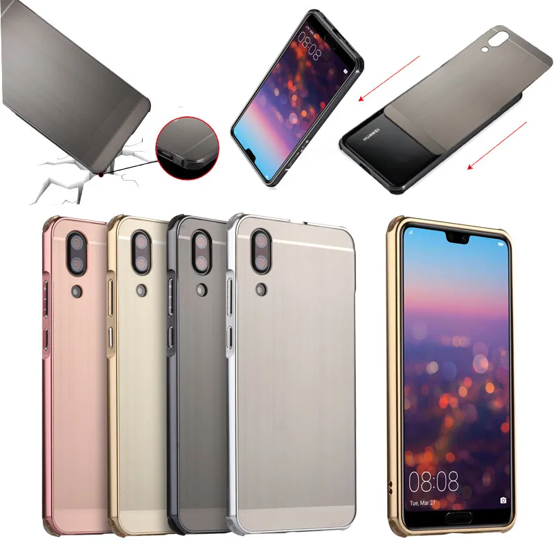 Huawei P20 EML-L29 EML-L09 чехол с металлическим покрытием рамка крышка кисточкой задняя