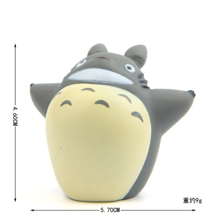 TOTORO mini Ghibli, милая аниме фигурка, пластиковая ПВХ Модель, украшение для дома, автомобиля, куклы, рождественский подарок, Комплект детских игрушек