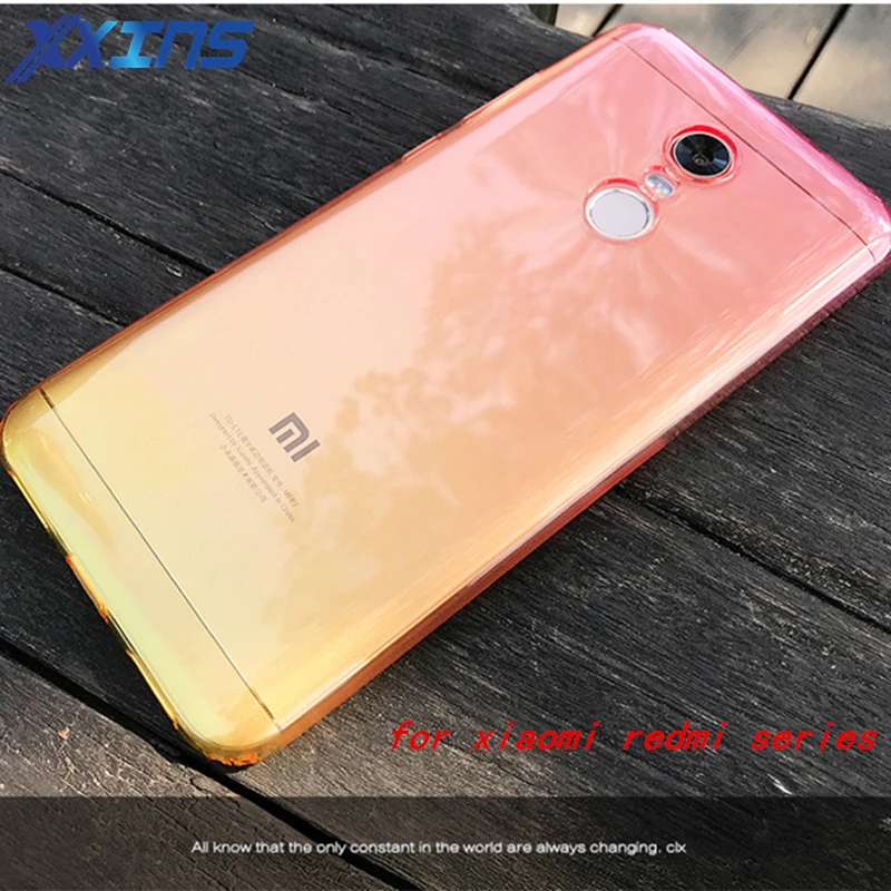 Цветной градиентный силиконовый мягкий чехол для телефона xiaomi A2 A1 5X 6 8 8Se redmi 4A 4PRO 4X