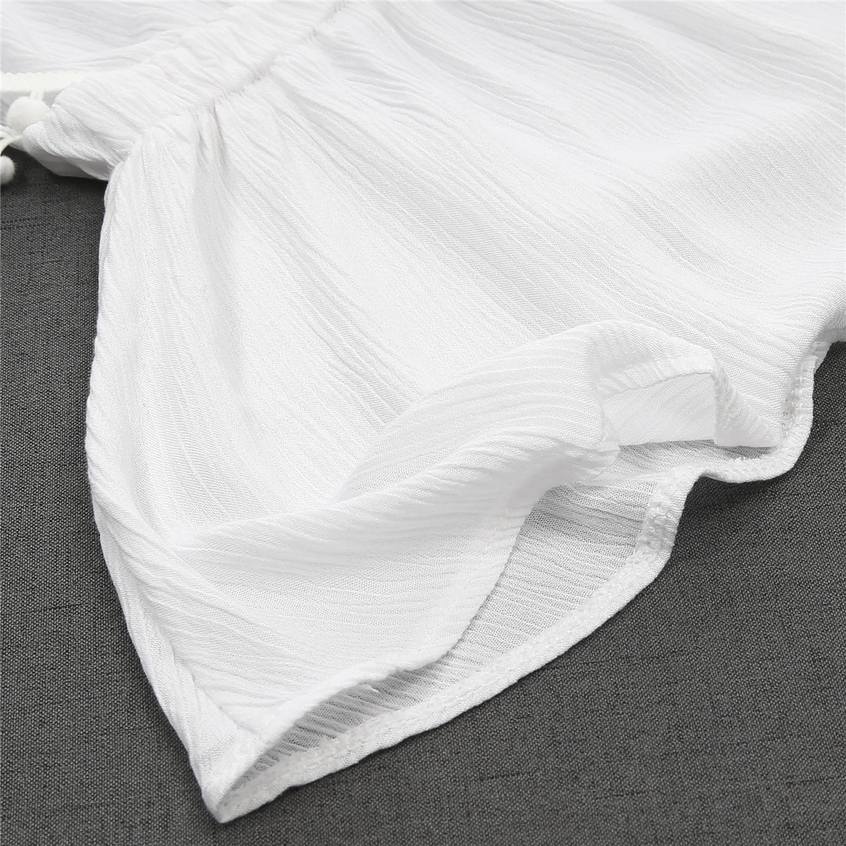 Летняя женская Повседневная Блузка с глубоким v-образным вырезом тонкая белая