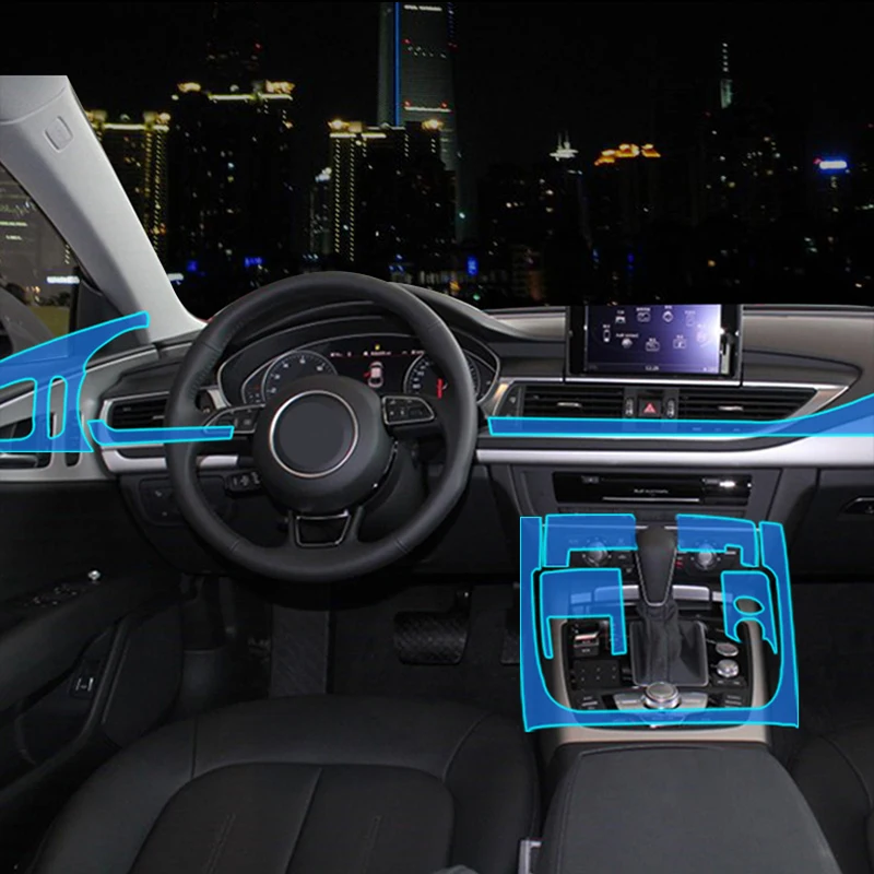 Автомобильная наклейка для Audi прозрачная защитная пленка ТПУ наклейки A6 Q7 A7