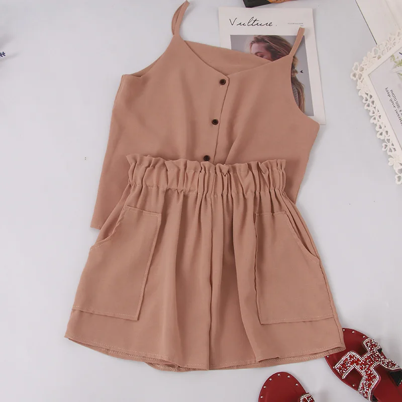 Fitaylor Летние шифоновые комплекты из двух предметов повседневный однобортный Топ