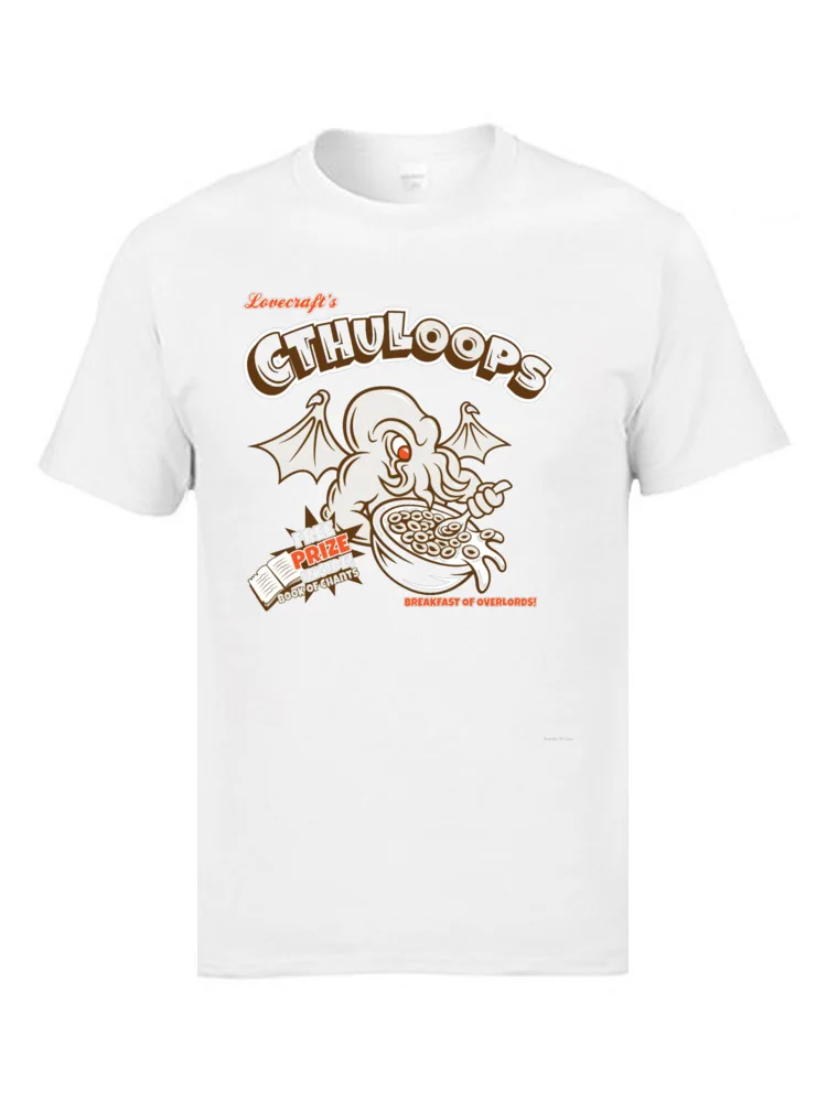 Забавные футболки Cthuloops Cthulhu Food & Delights Lovecraft черные простые с 3D рисунком одежда