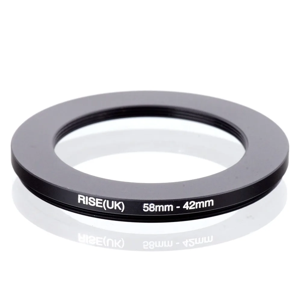 Переходное кольцо фильтр RISE(UK) 58 мм 42 до переходное черного цвета|step down ring|step ringfilter