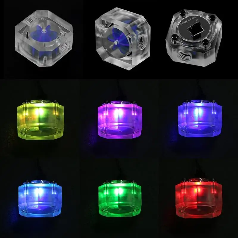 Аксессуары для ПК RGB G1/4 многоцветный светодиодный жидкостное охлаждение воды расходомер индикатор для системой водяного охлаждения
