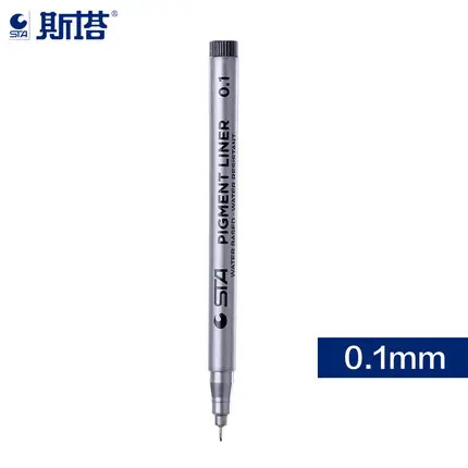 0.1mm STA 8050 художественный эскиз комиксов художественный маркер ручка пигмент лайнер на водной основе для рисования почерк школьные офисные канцелярские принадлежности водонепроницаемый - Цвет: 0.1mm