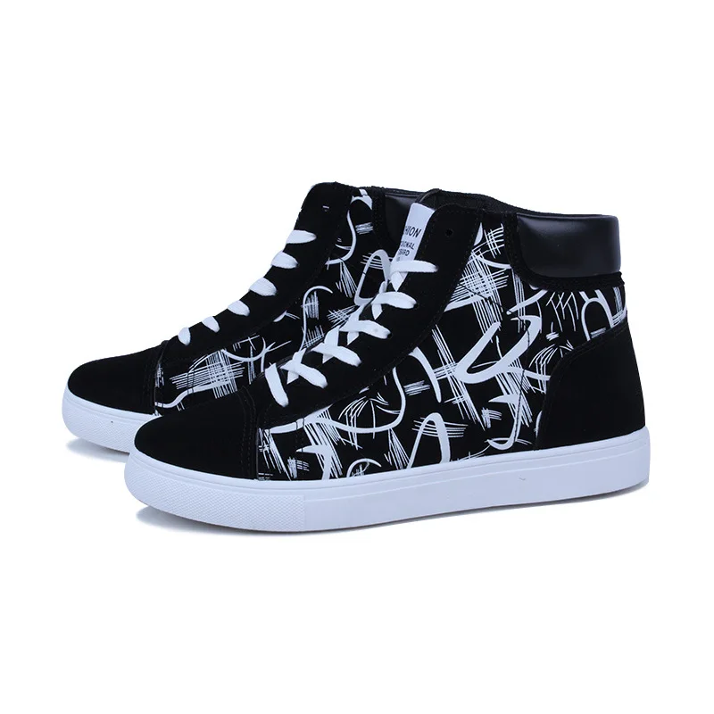 Men's Fashion Casual Shoes High-top Sneakers 2019 Spring New High Quality Non-slip Zapatillas | Обувь